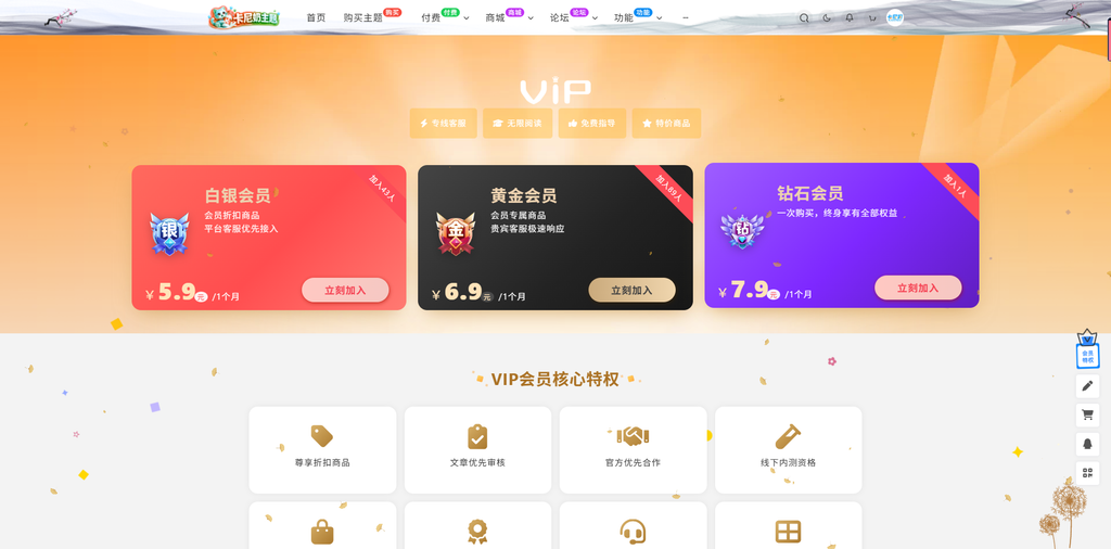 如何添加VIP购买页面？