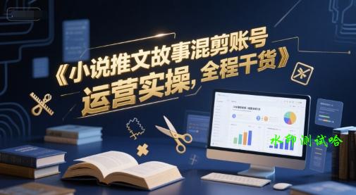 小说推文故事混剪账号运营实操，全程干货